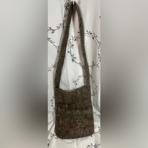 World Market Gray Taupe Wool Bag - Picture 5 of 9